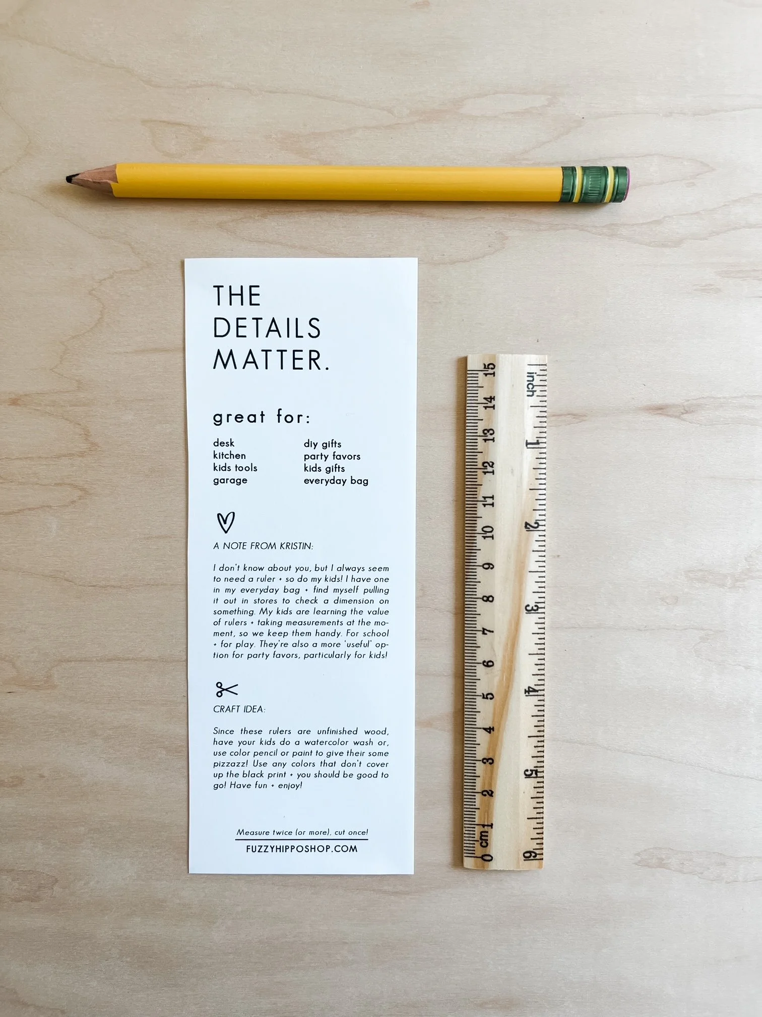 The Details Matter | 6 in. Wood Ruler