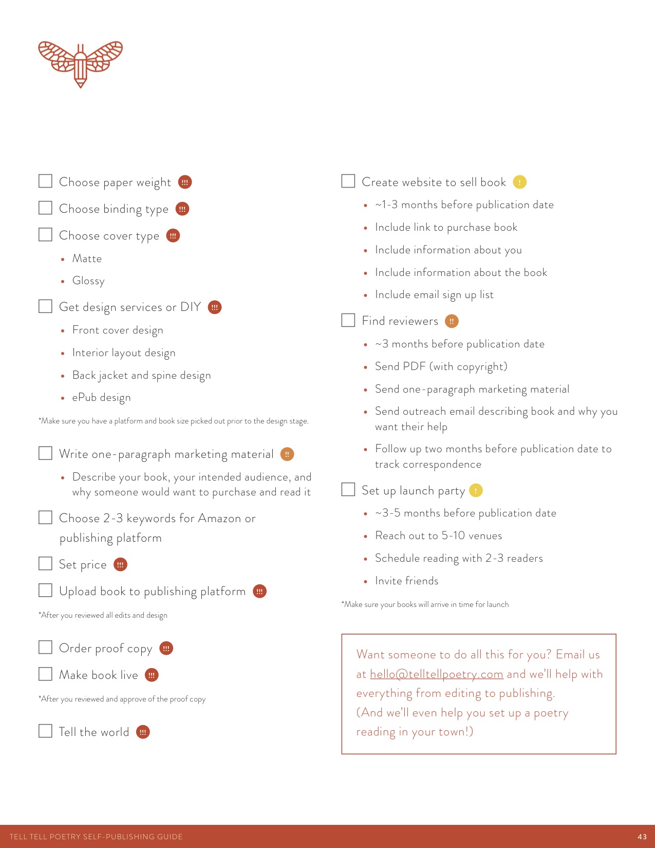 Poetry Publishing Checklist — Find a poetry editor - Tell Tell Poetry ...