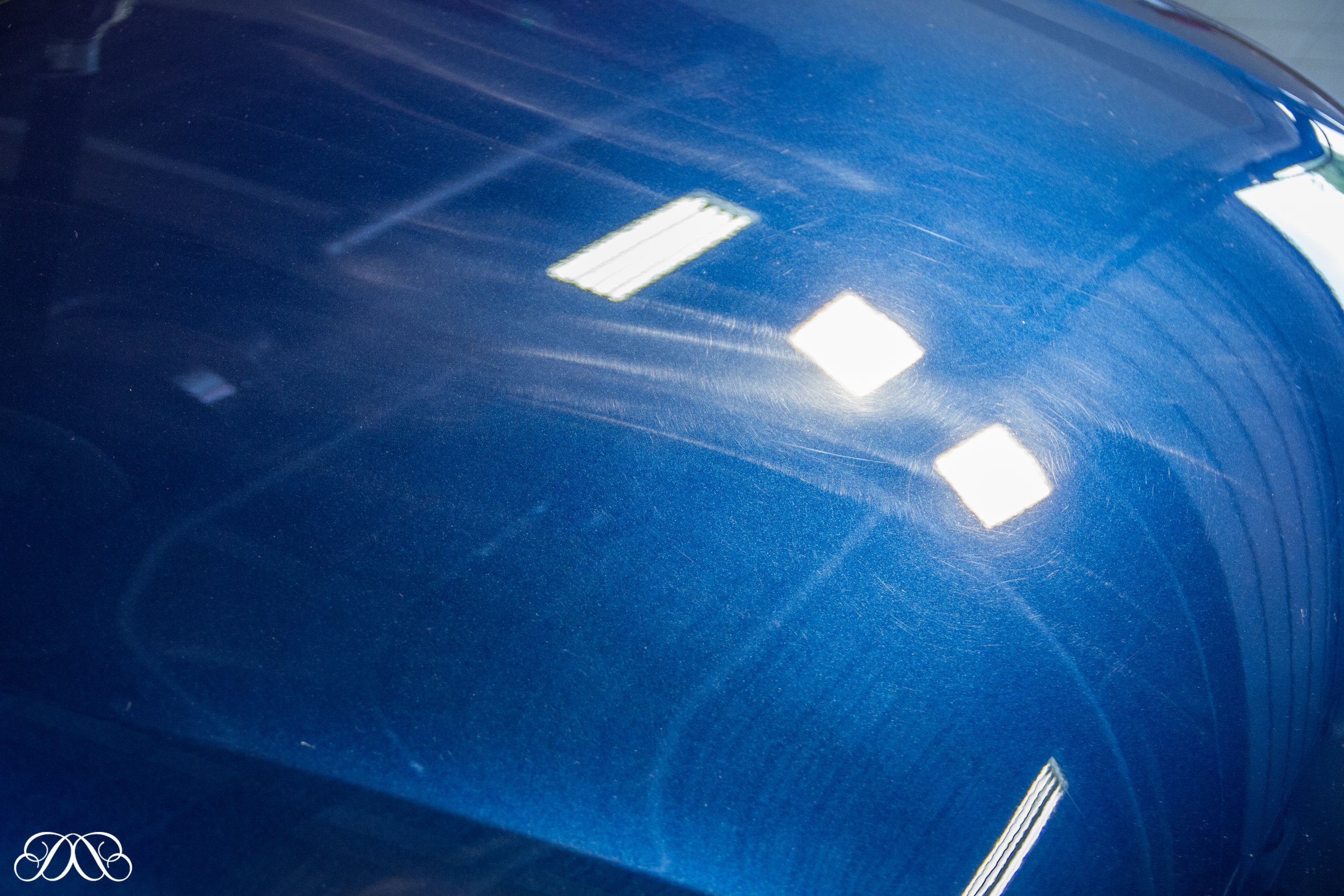 Trails left behind by Fleet Valeters at Audi Main Dealer when they attempted to remove a mark on the bonnet.