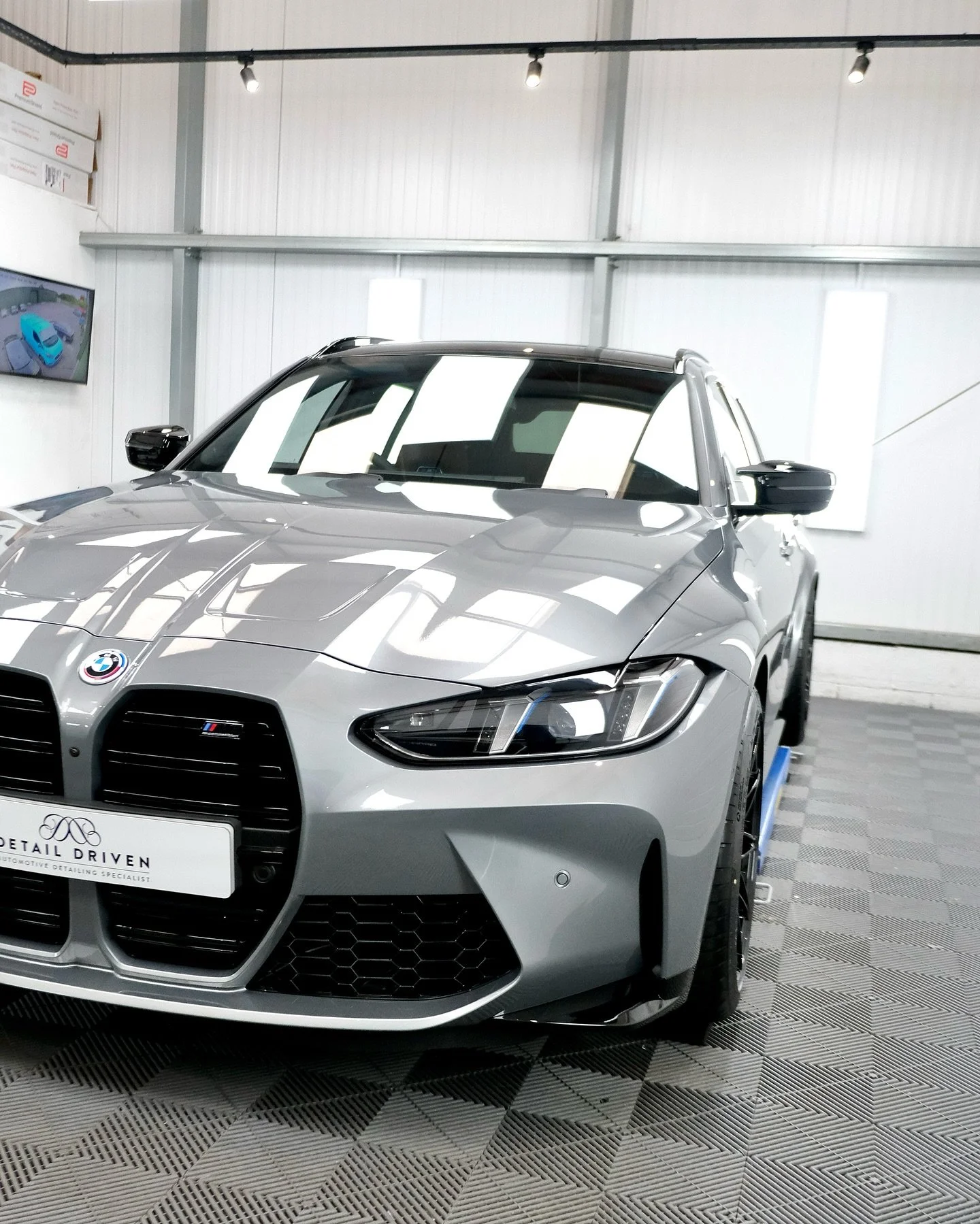 Skyscraper Grey BMW M3 Touring after extended front and Interior PPF install with @suntekfilms Reaction PPF, New Car Detail and @modestauk coatings. We also fitted anniversary badges and wheel spacers for the client. 

#bmw #bmwg81 #bmwg81m3 #bmwg81m