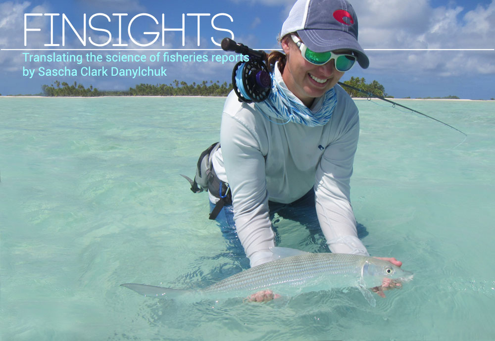 The author Sascha Clark Danylchuk cradling perfection in the form of a bonefish.