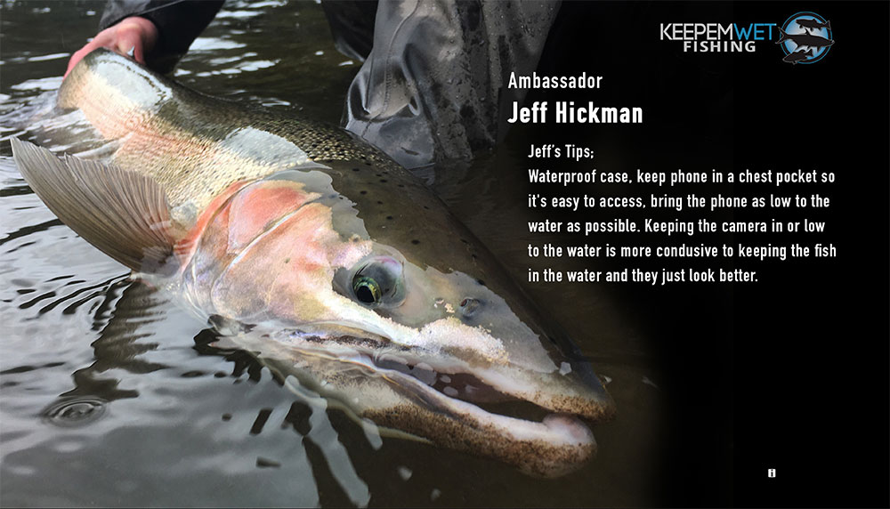 This is the most air he saw, and it was only for a quick second. I tell people to hold the fish completely under the water and just lift it enough so I can see it's eye. Only takes a second or two and I shoot as many photos as I can, rapid fire. One usually turns out crisp. Photo by Jeff Hickman, KWF Ambassador.