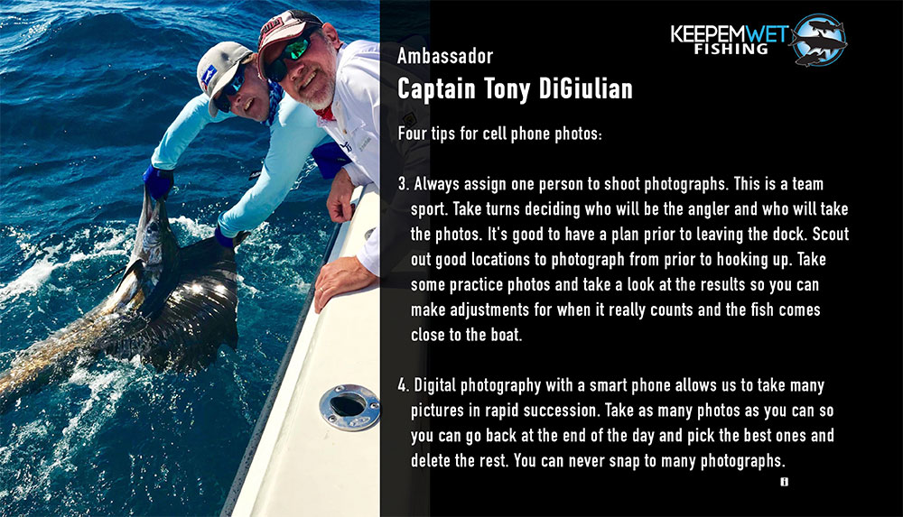 Keepemwet Ambassador Anthony DiGiulian releases a sailfish with IGFA President Nehl Horton. Leaders lead by example, 24/7 and 365 days a year.