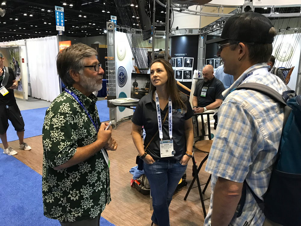 Tom Rosenbauer of Orvis chats Keepemwet science and angling culture with Sascha Clark Danylchuk and Dr. Andy Danylchuk.