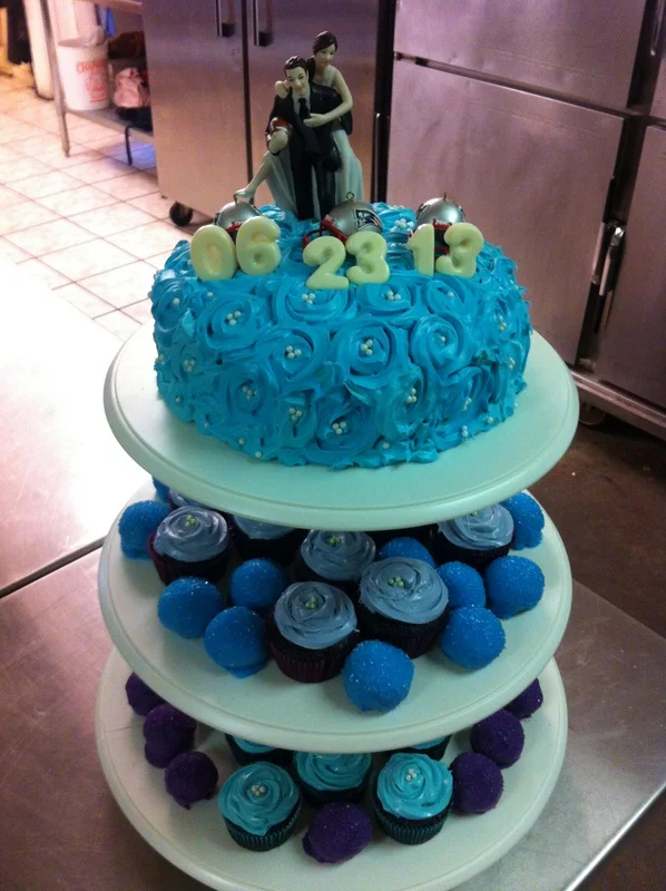 Wedding Cake and Cupcakes