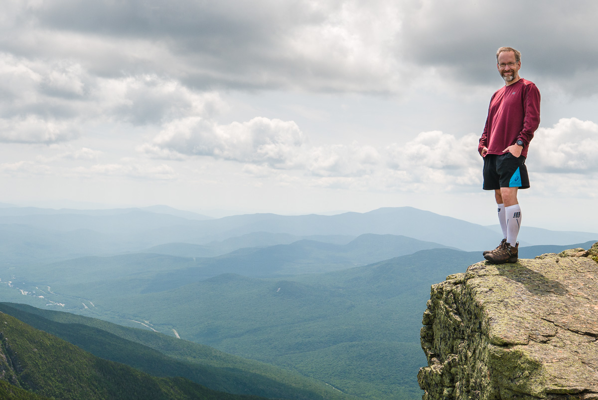 Using CEP compression socks when I climbed Mount Lafayette, NH in July 2015