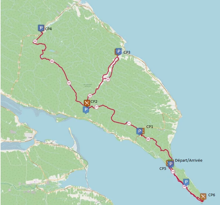 Parcours du 110km