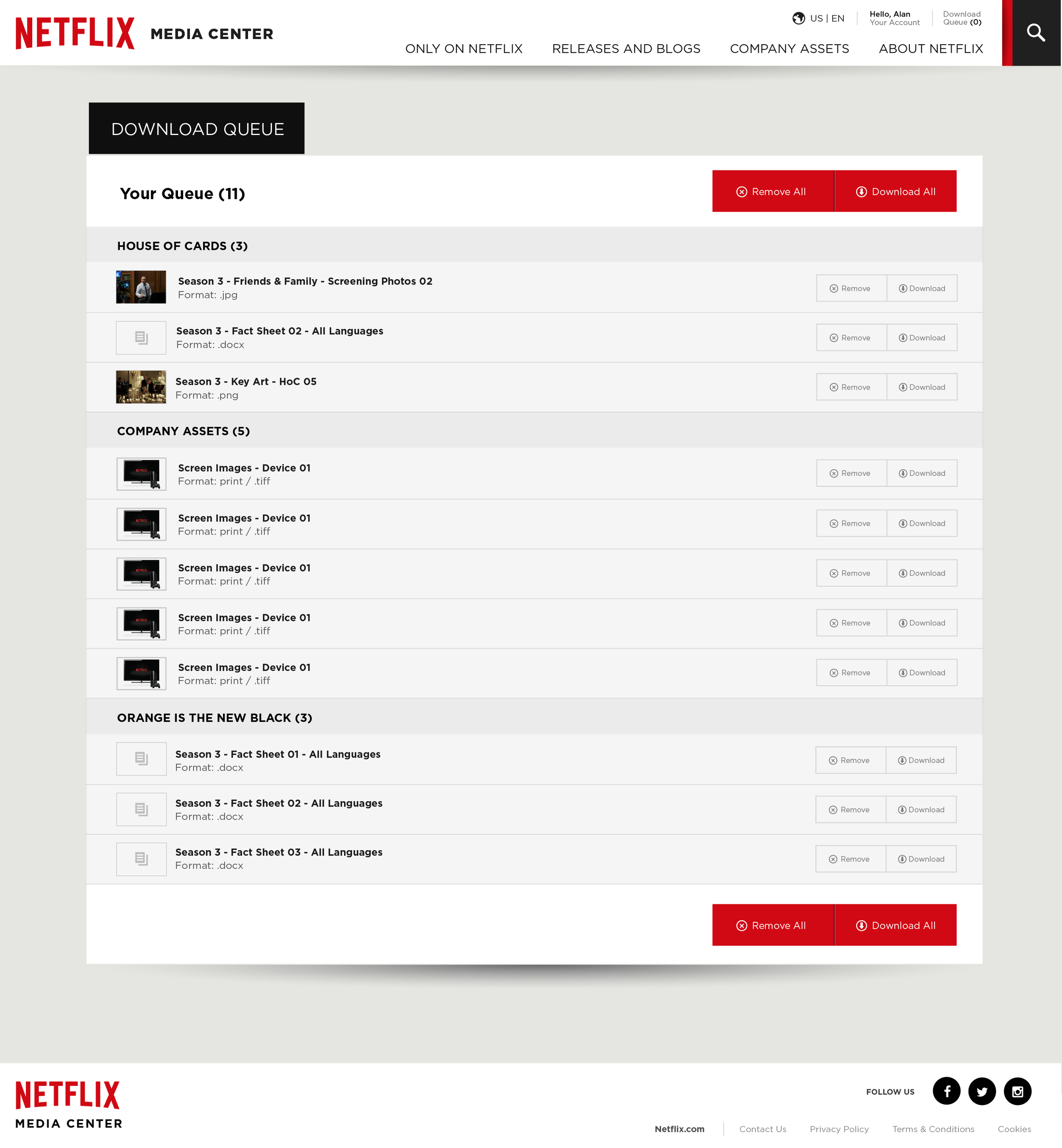 Netflix Media Center-download queue and shopping cart.png