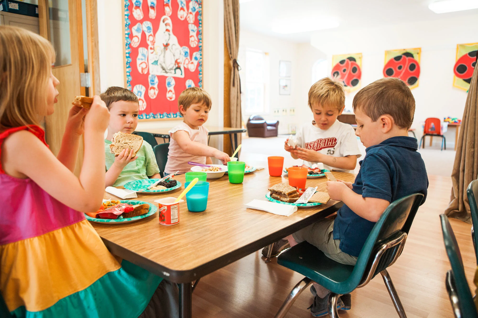 Preschool lunch table
