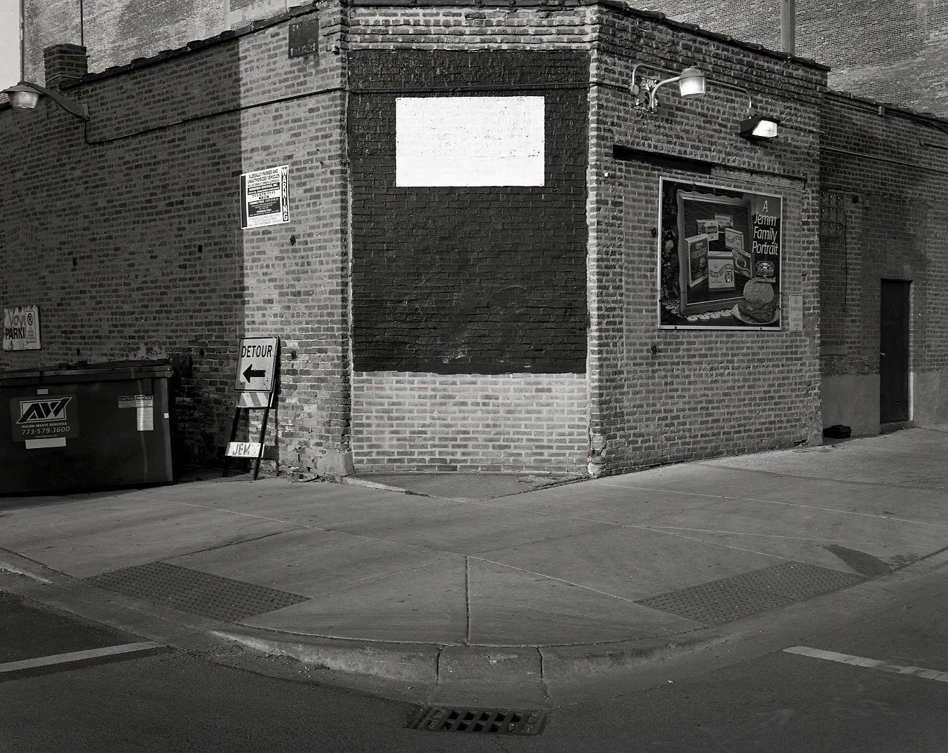 Street Corner, White on Black > Chicago, IL 2012