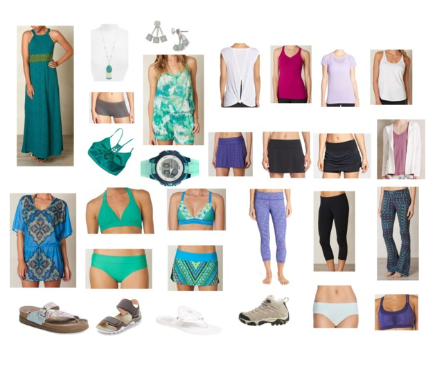 Summer casual, tee ball games, yoga retreat, lounging, Cuba, Branson, Port Angeles, Canyon Ranch