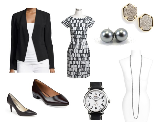 Look 193: Black Buttonless Theory Blazer, Business Professional