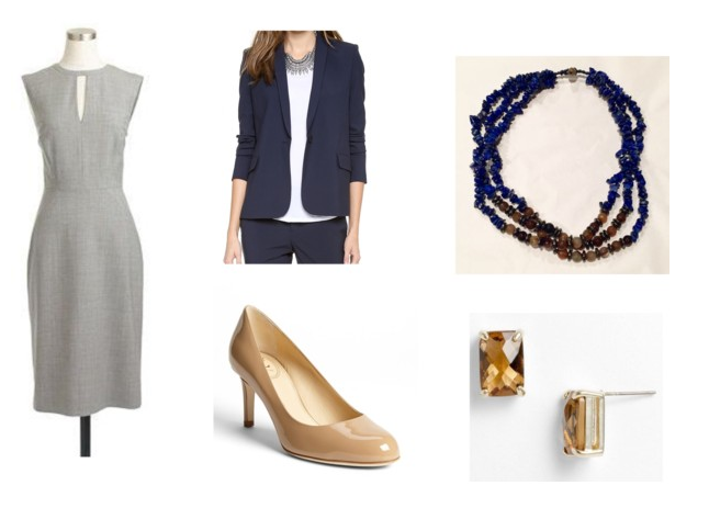 Look 191: Navy Theory Jacket, Business Professional