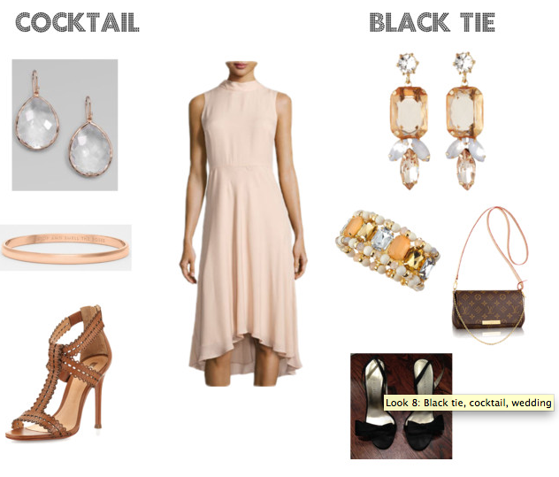 Look 8: Black tie, cocktail, wedding