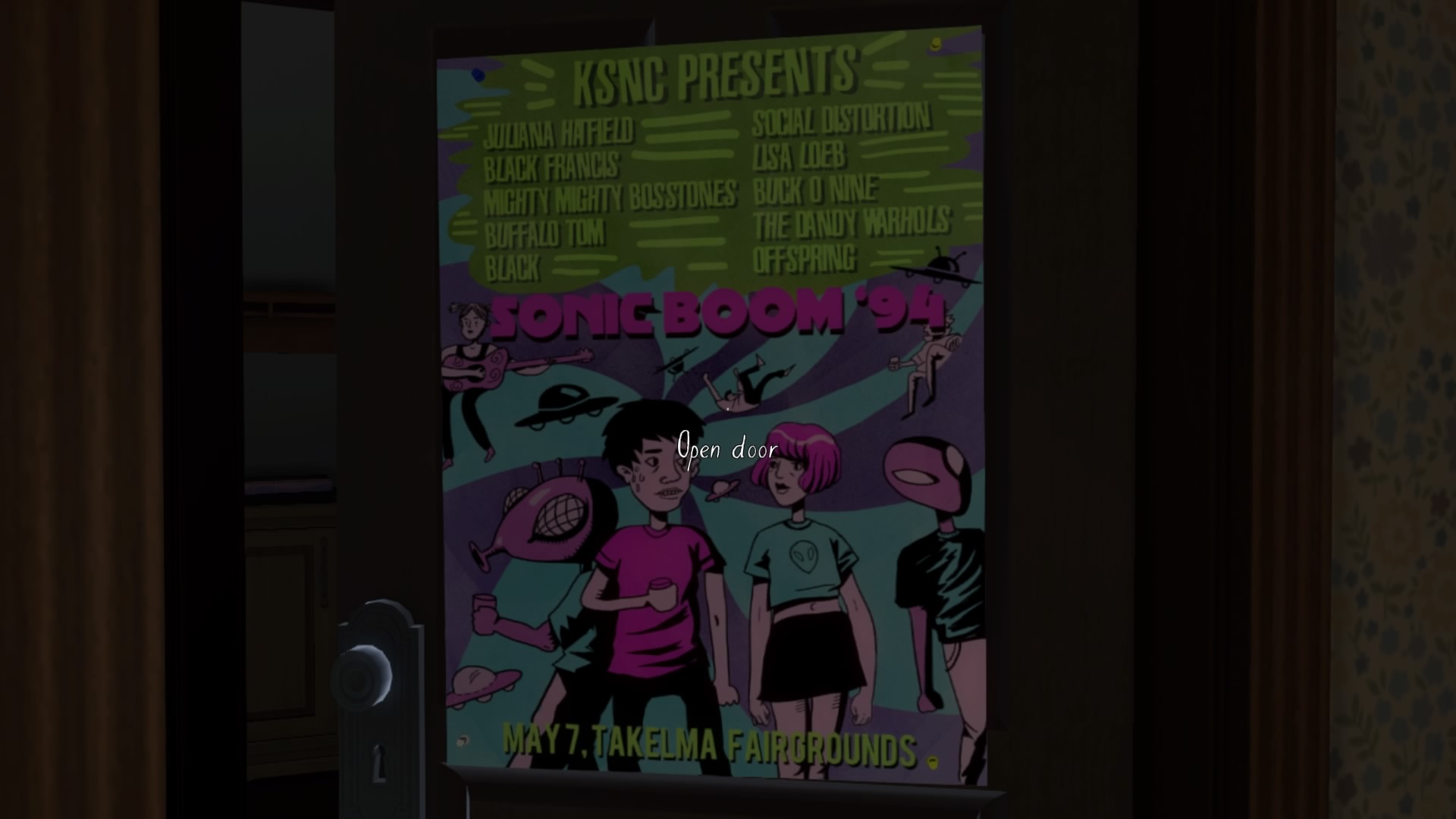From "Gone Home" - The door's ajar, so it's hardly snooping. More like an invitation.