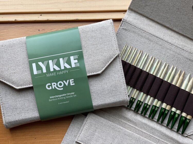 LYKKE Grove Bamboo Interchangeable Circular Knitting Needle Set 5in Tips 