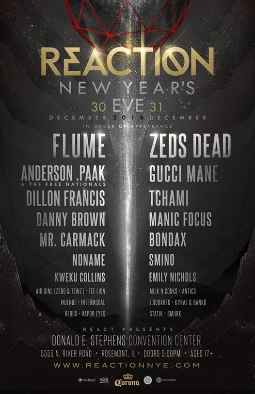 Ring in 2017 with Gucci Mane, Anderson .Paak., Smino, Kweku Collins and more at Reaction NYE