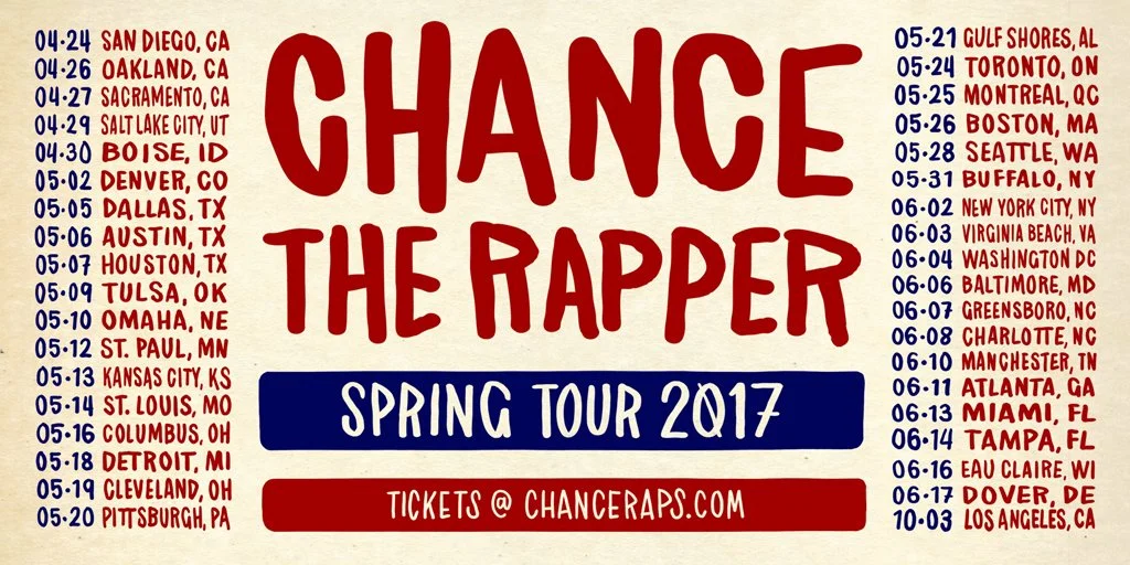 Chance The Rapper Announces Spring 2017 Tour