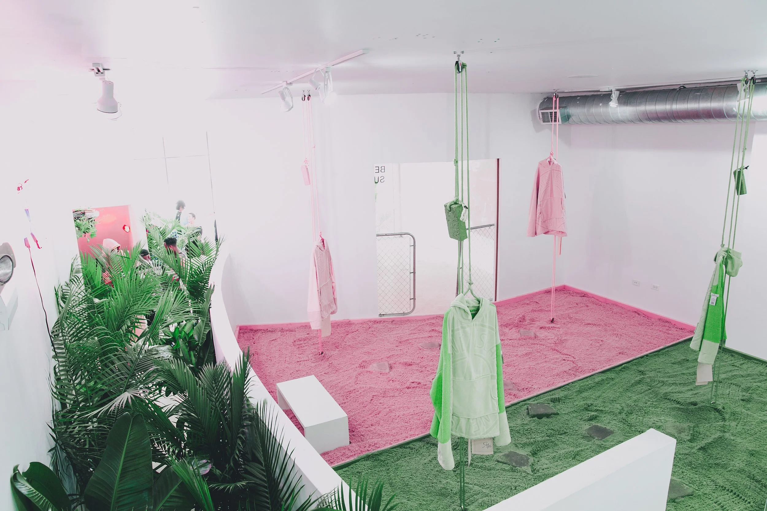 4000 pounds of sand, hundreds of bottles of dye and too many towels to count.