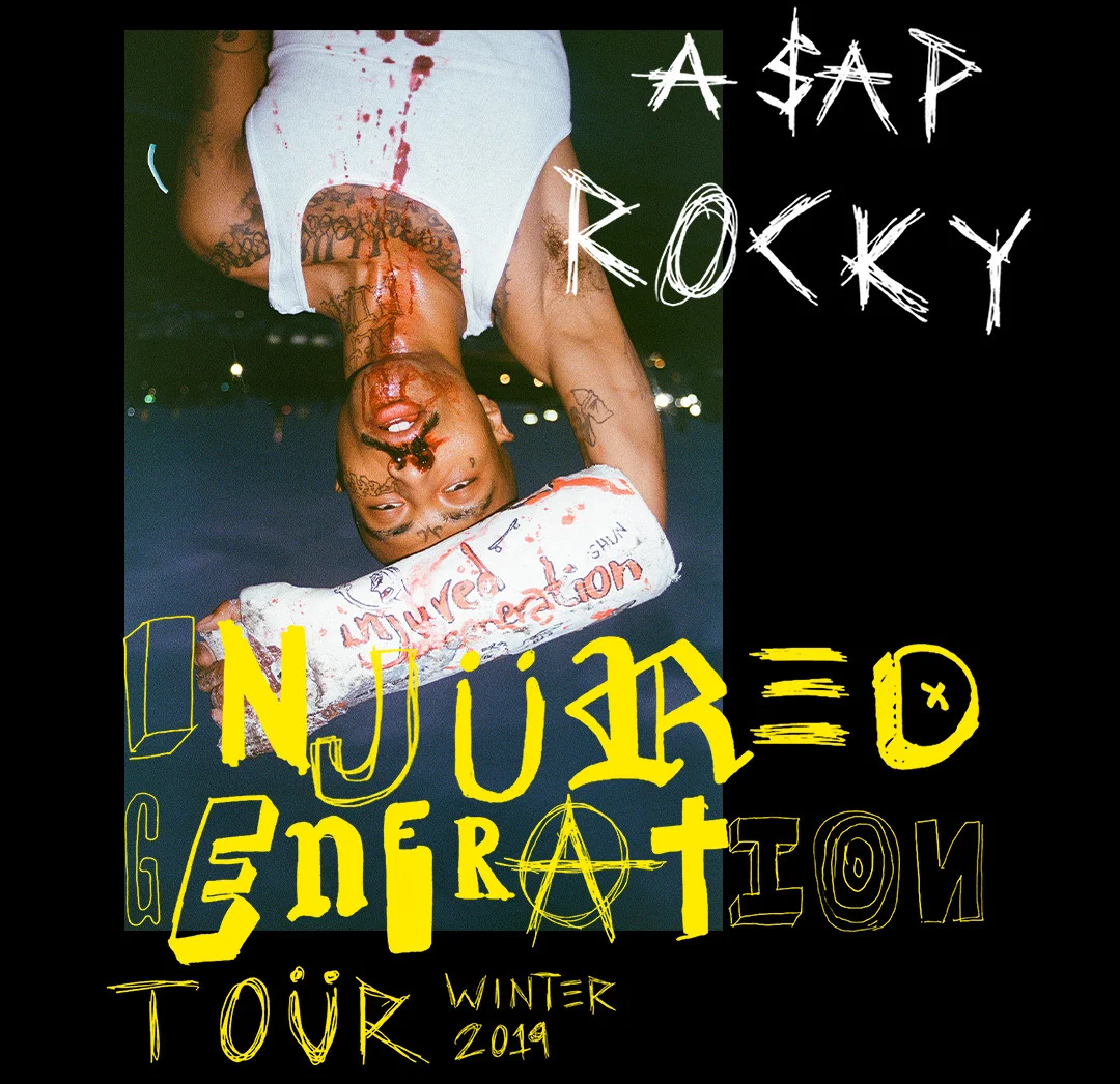 pix Asap Rocky Tour Poster a ap rocky injured generation tour