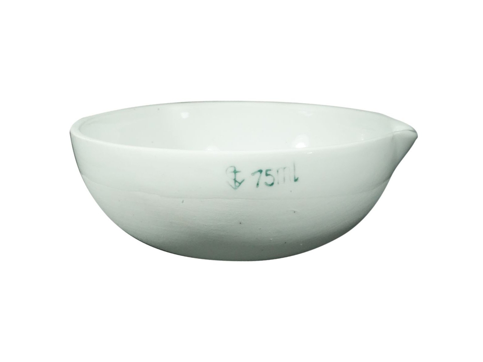 Evaporating Basin - Round Bottom with Spout - Porcelain - 75ml