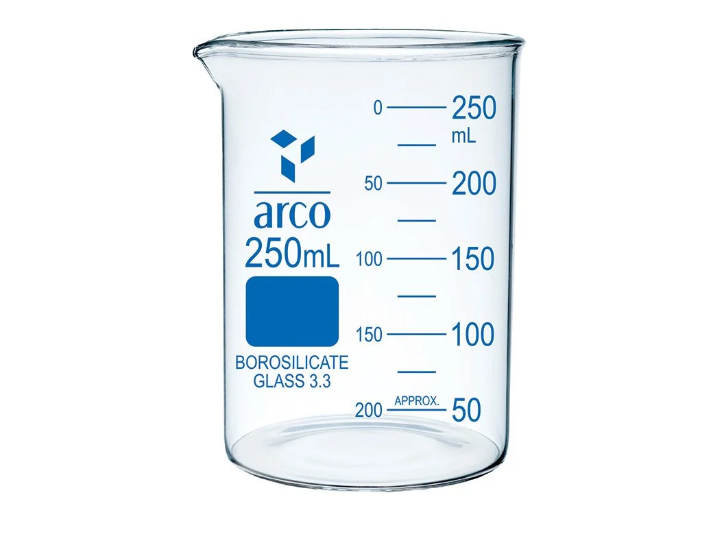 Beakers - Low Form - Borosilicate Glass - 250ml