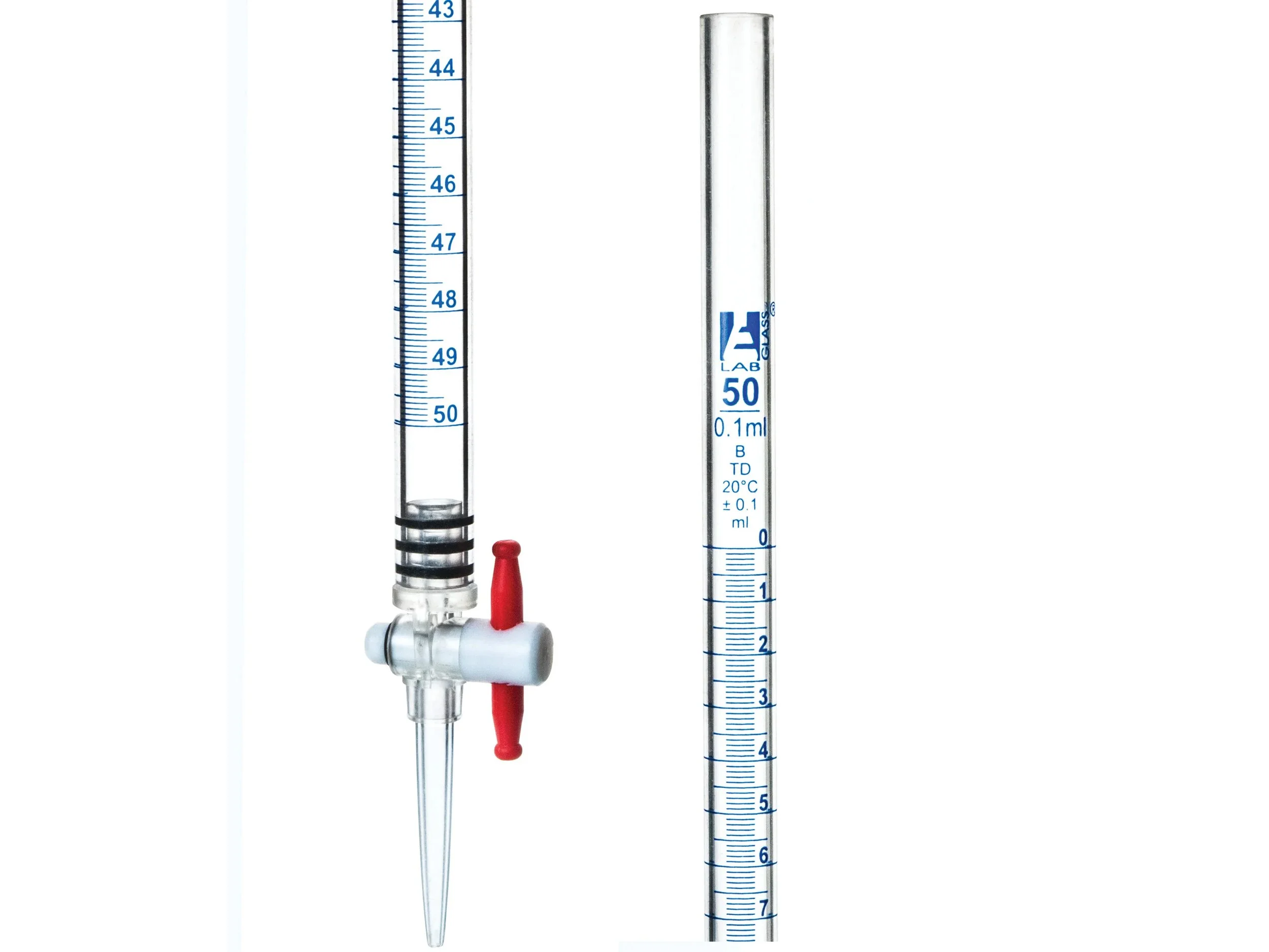 Acrylic Burette with PTFE Stopcock - 50ml