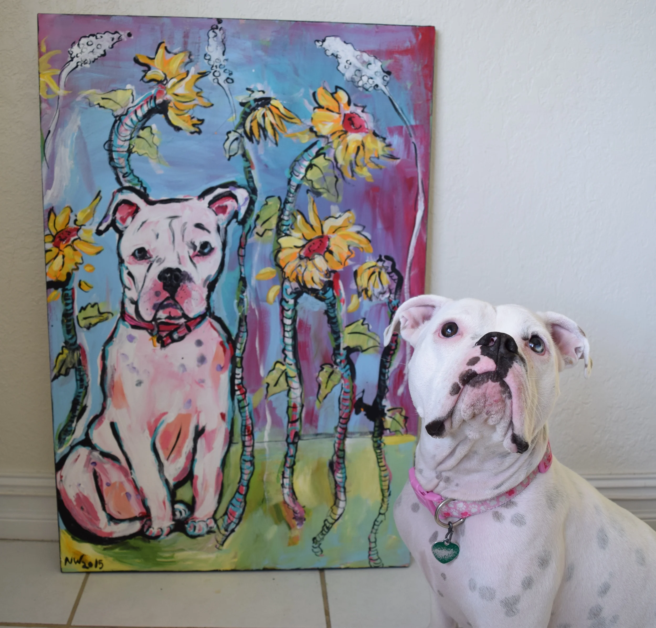 Libby Modeling with Her Painting!