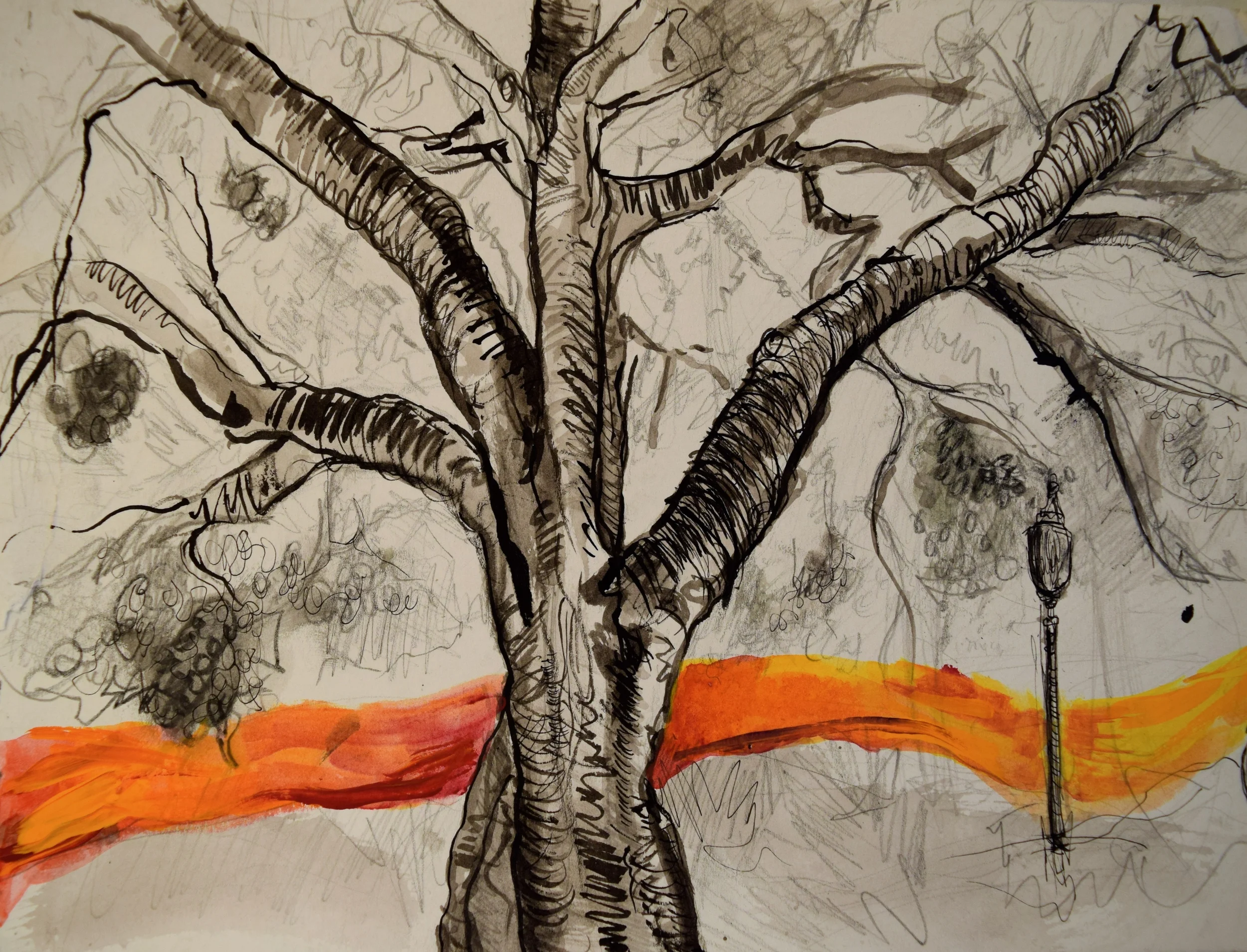 Tallahassee Triptych/ Panel 1--9x12"