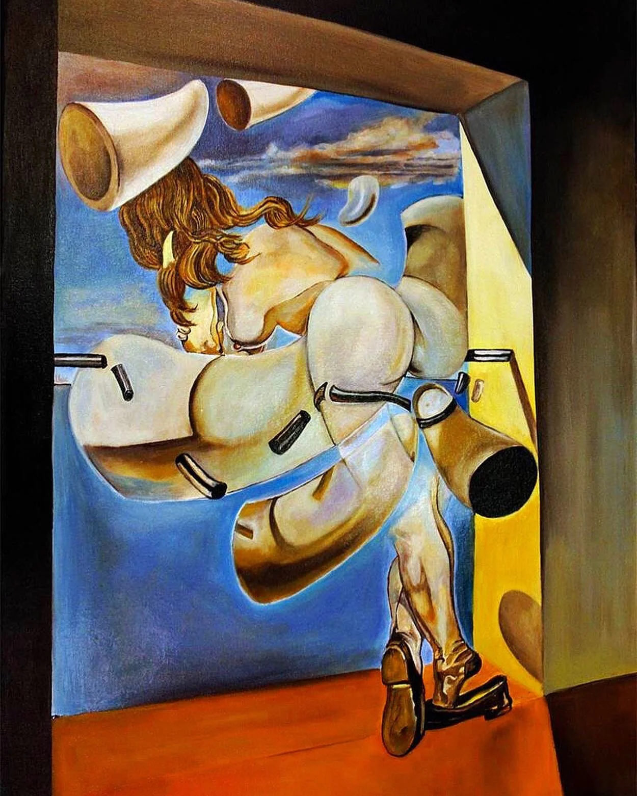 Inspired by Salvador Dali, one of my favourite artists. His original painting it was created in 1954, original title : &ldquo;Young Virgin Auto-Sodomized by the Horns of Her Own Chastity&rdquo;. It&rsquo;s a very controversial painting between brothe