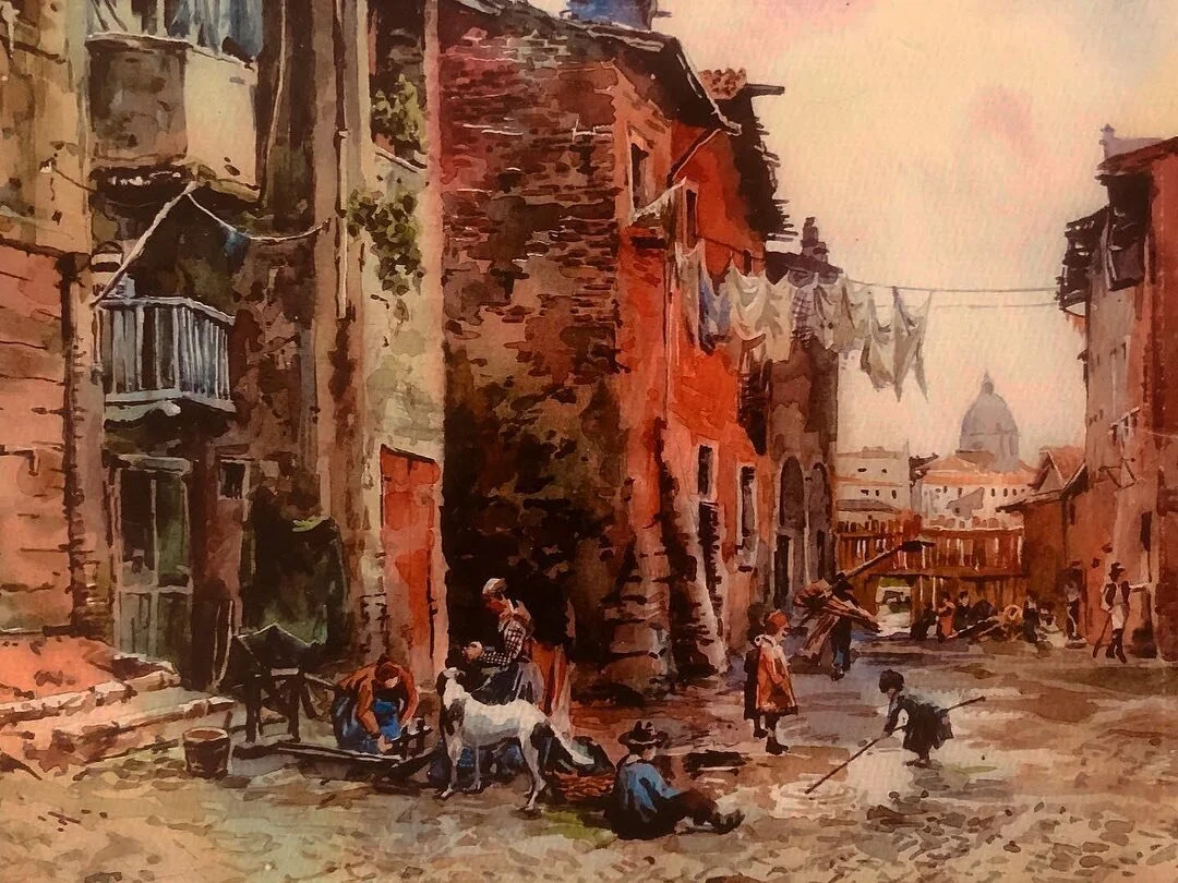 From a place of loneliness, inspired by Italian street artists. 
Watercolours rainy days.
#watercolour #artofinstagram