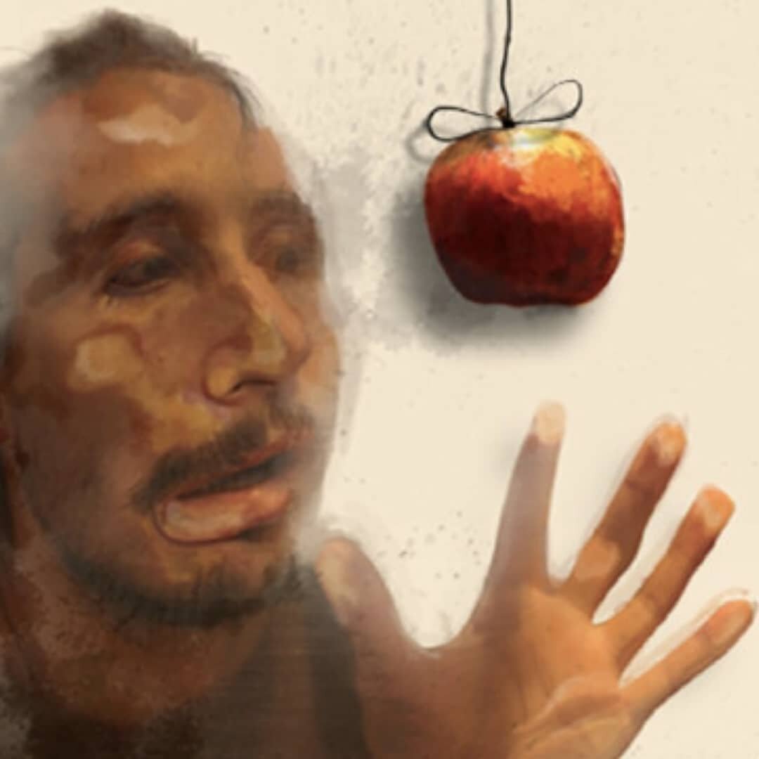 Adan &amp; Eva.
Tentation! Si Dios creo la  manzana... es para moder? 
Digital illustration
#digitalillustration #tentation #temptation #apple