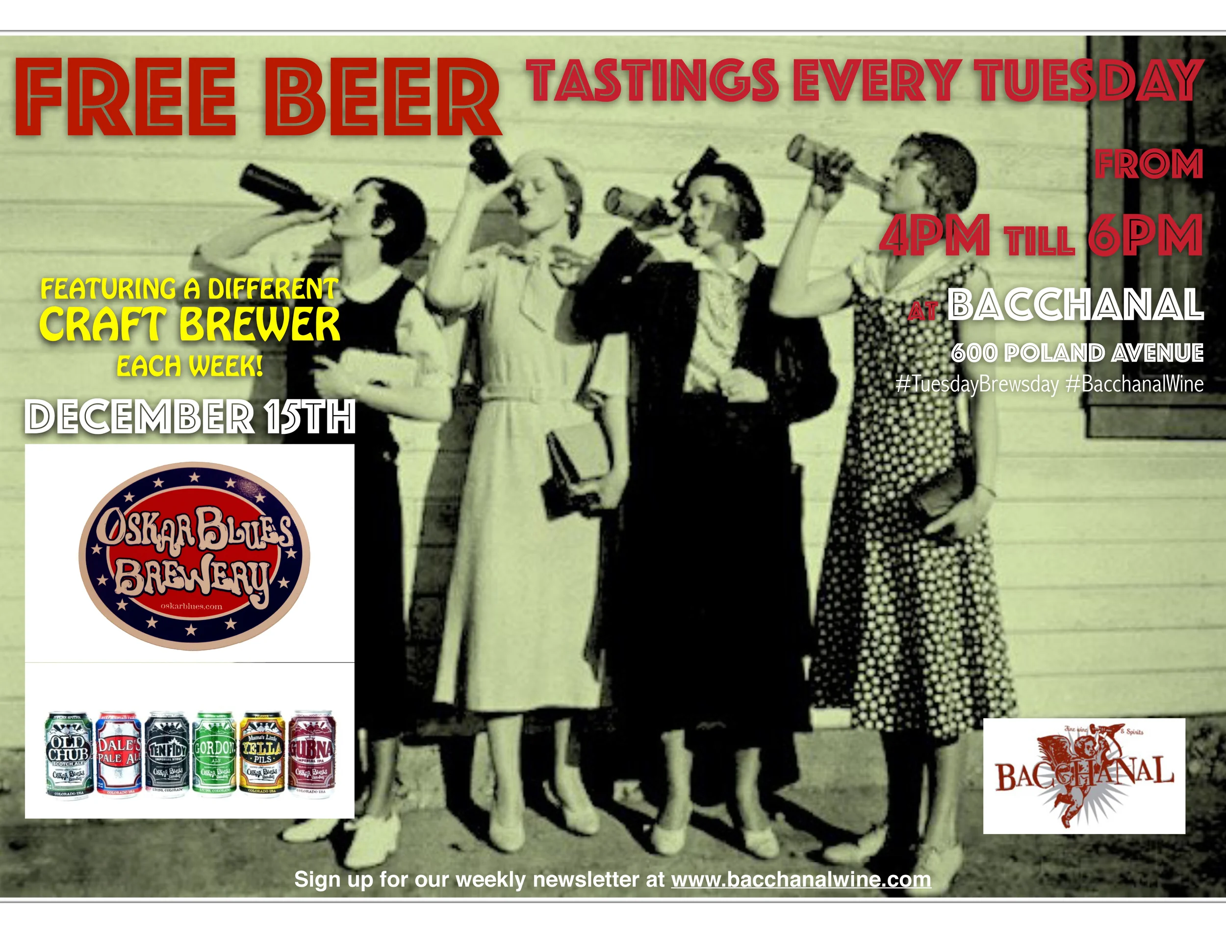 Tuesday Brewsday Featuring Oskar Blues Brewery