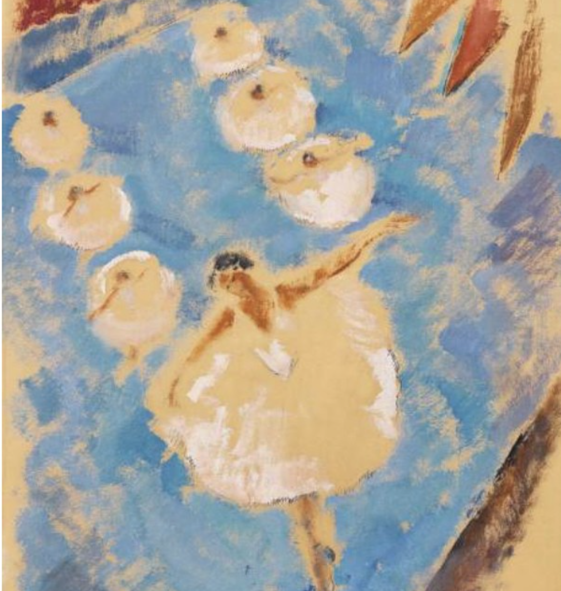 "Russian Ballet" Oil w/Graphite on Wove Paper 1934 Luigi Settanni