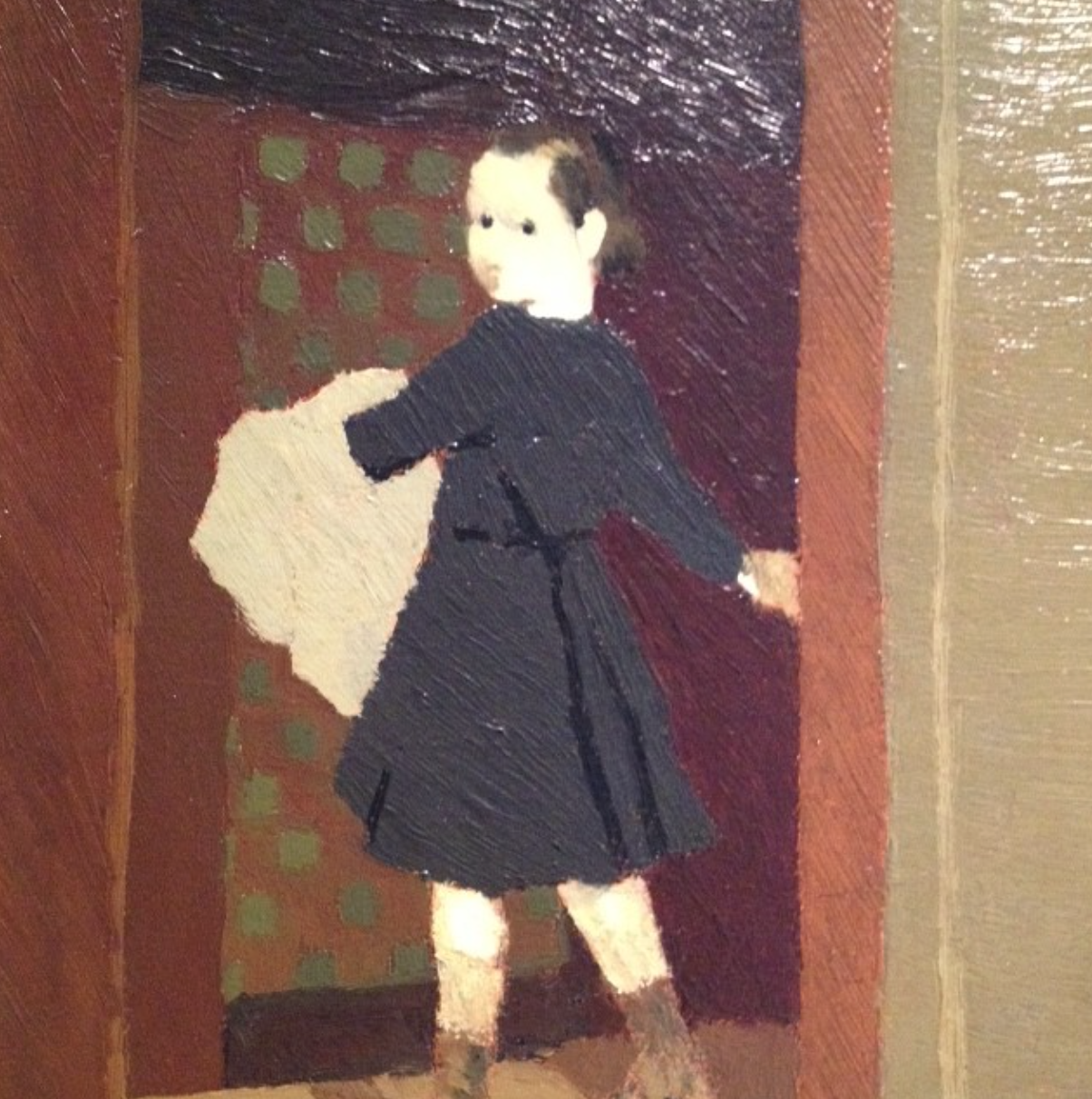  "The Child at the Door" Oil on Panel 1982 &nbsp; Edouard Vuillard 