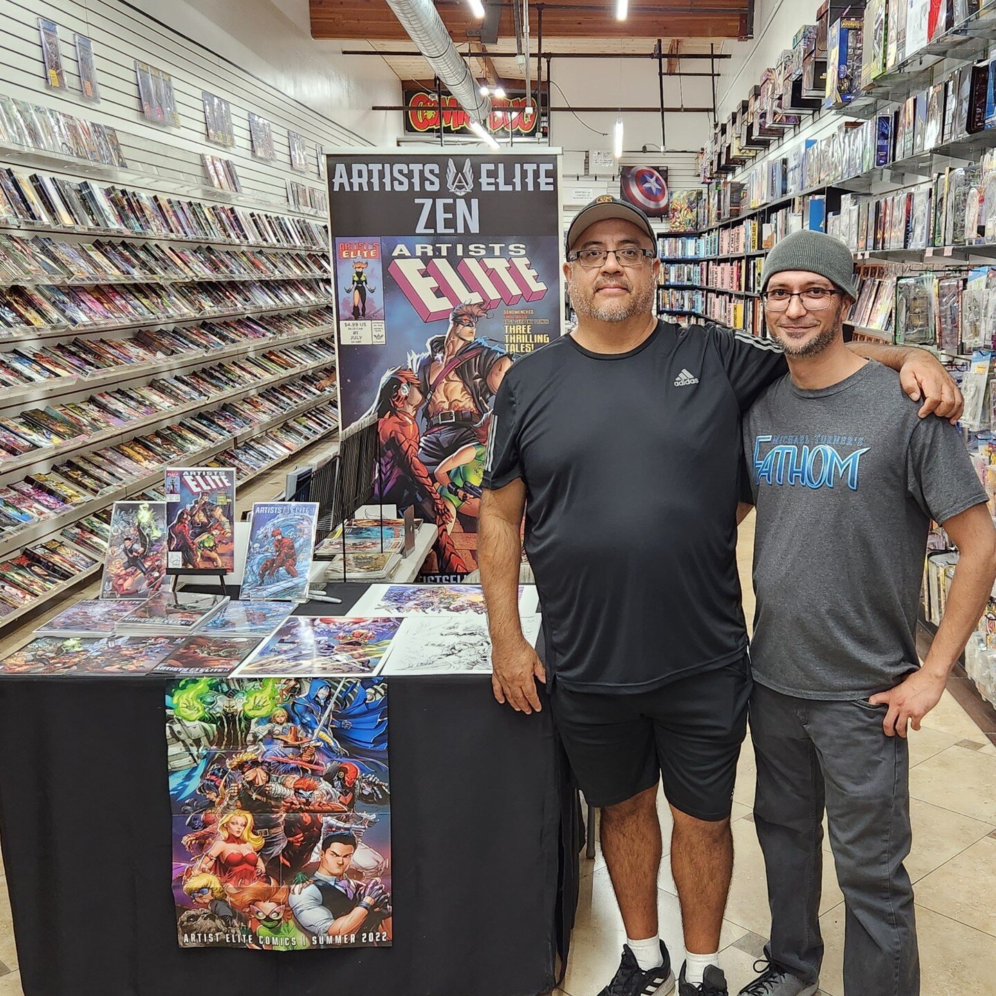 A huge thank you to the @thecomicbug for hosting @sal_regla and I for the release of Artists Elite Presents #3 and to everyone who came by to support!