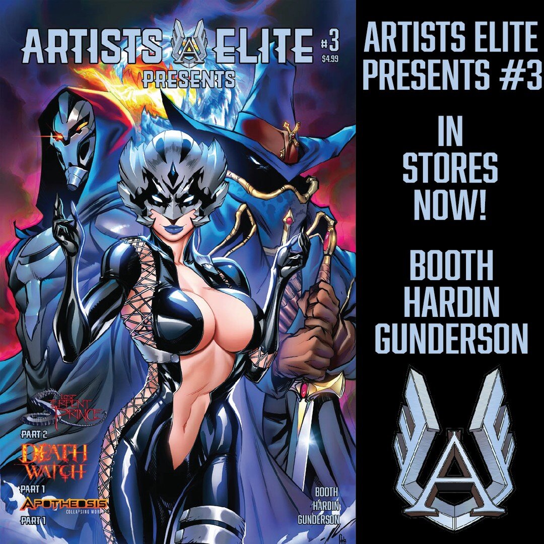 Forgot to mention on here that issue 3 of Artists Elite Presents came out about a month back. It featured the return of Lost Serpent Prince by @brettbooth_comicart, @sal_regla, and @adalhouse plus the debuts of Death Watch by @ironmaidenfanatic, @har