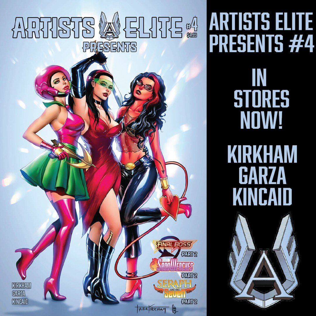 In stores now featuring editing, lettering, production, and design by H.C.M.P.- Artists Elite Presents #4! It has the return of three stories with the Part 2's of Final Boss by @tylerkirkhamart, David Miller, and @ifansyah_colorist, SandWenches by @a