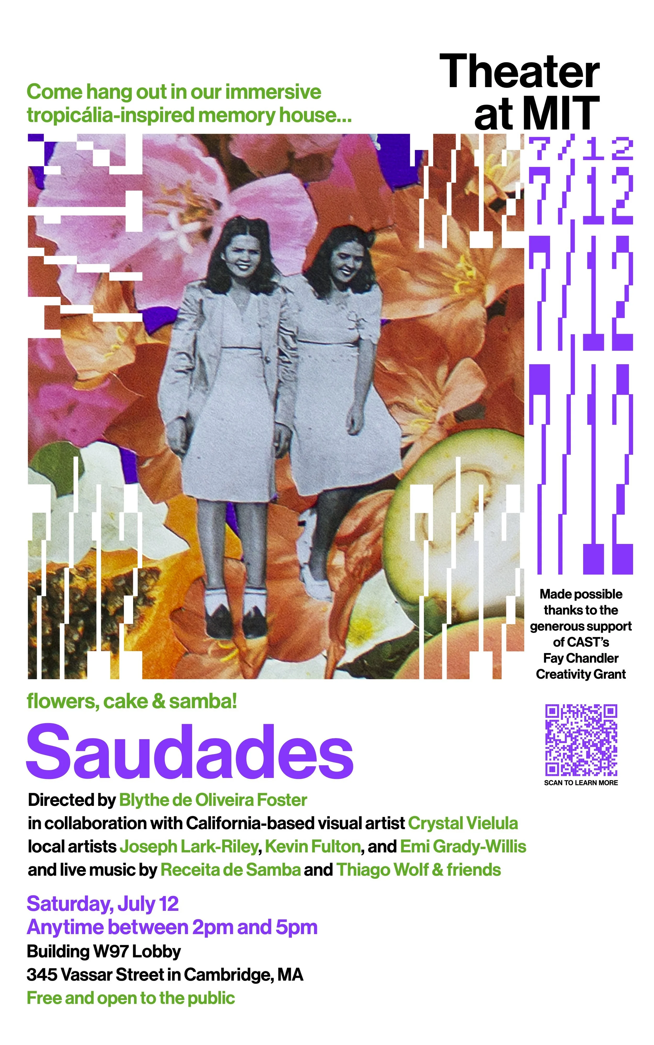 Writer & Director, MIT W97 Theater / July 2025 /Poster by Dan Pecci / Collage by Crystal Vielula