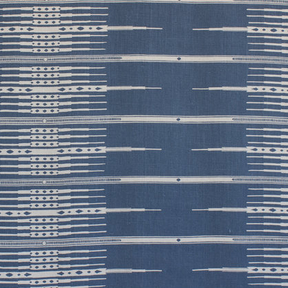 "Tangiers" in Indigo on Natural