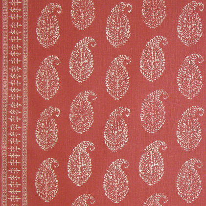 "Kashmir Paisley" in Tea/Red