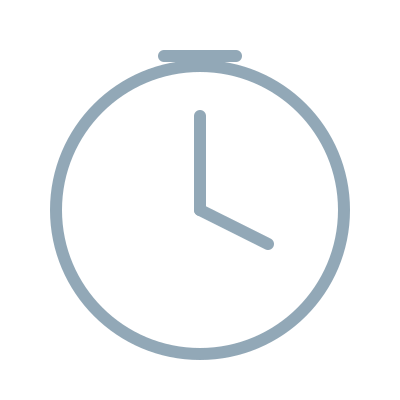 Icon representing fast turnaround and lead times
