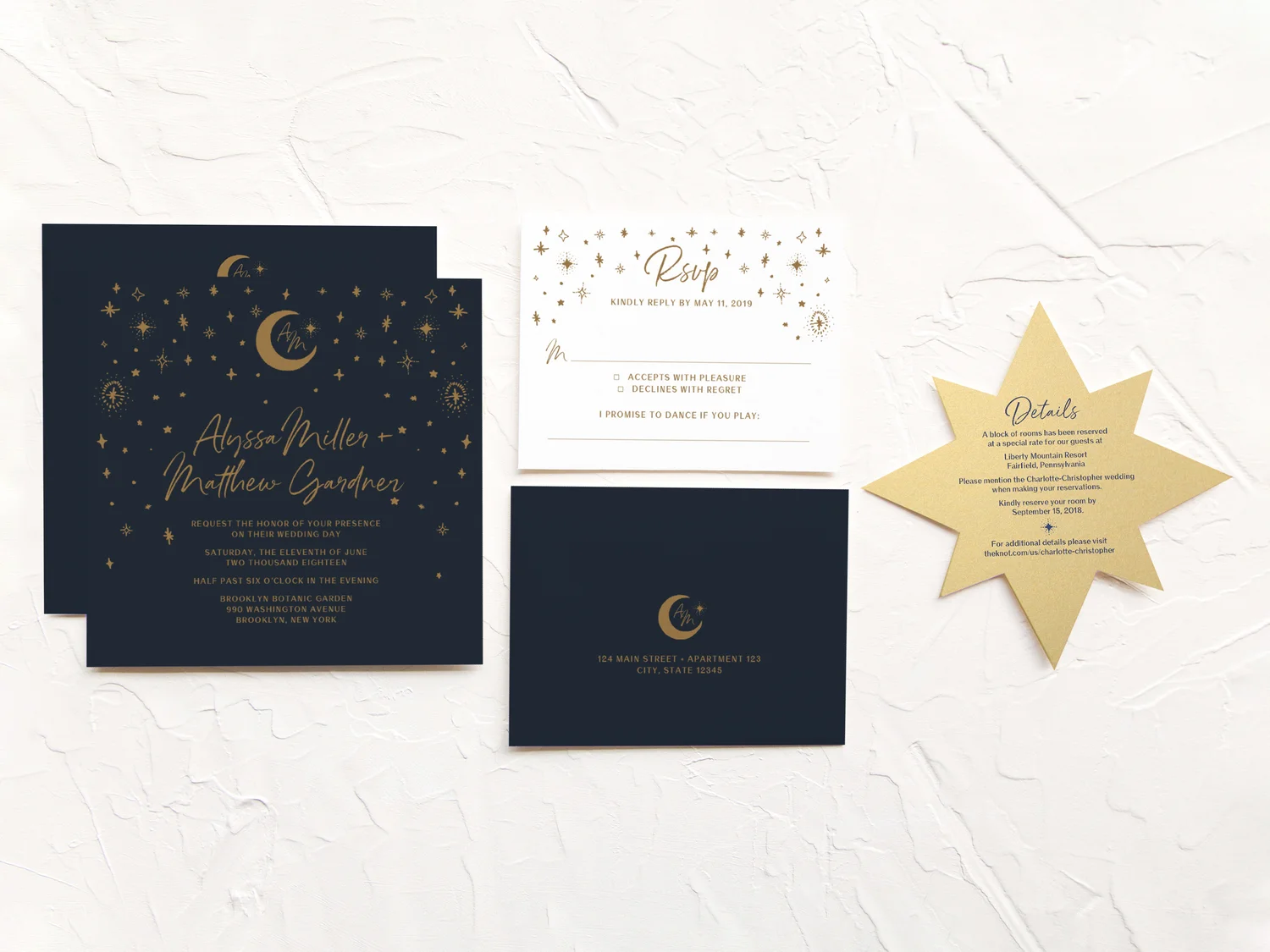 Semi-Customizable Letterpress Wedding Invitation Design & Printing