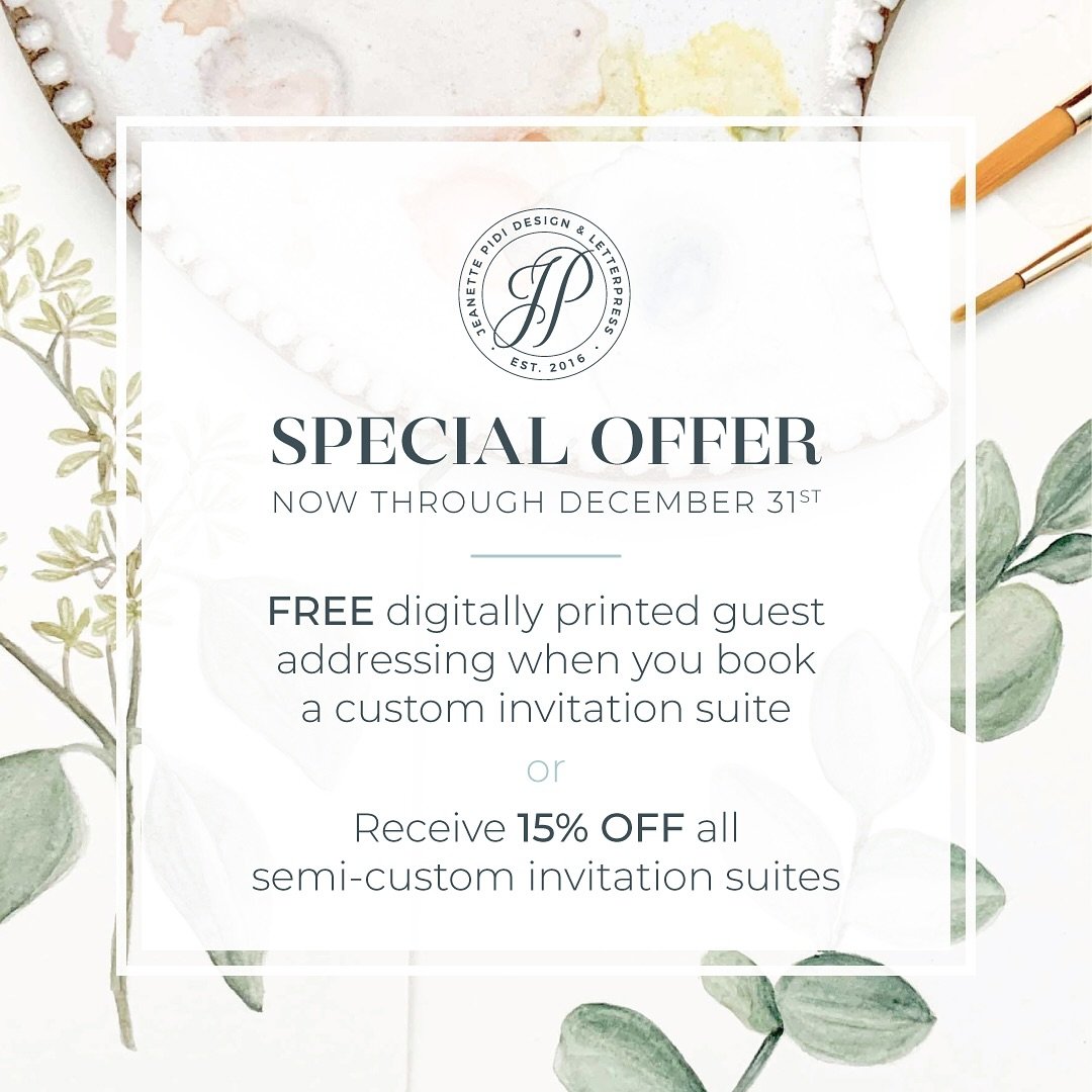 We&rsquo;ve got a deal for you! We have two special offers running until the end of 2024. Whether you&rsquo;re looking for a fully custom suite or a budget alternative, we have savings.

We&rsquo;re offering FREE digitally printed guest addressing wh