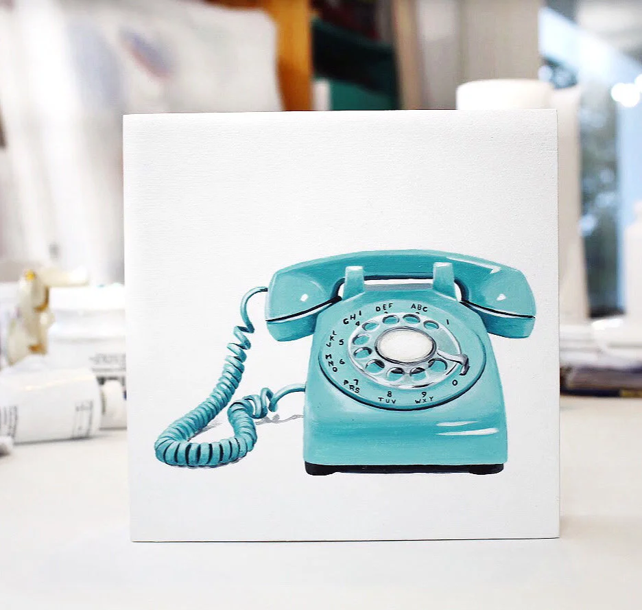 Teal Rotary Phone