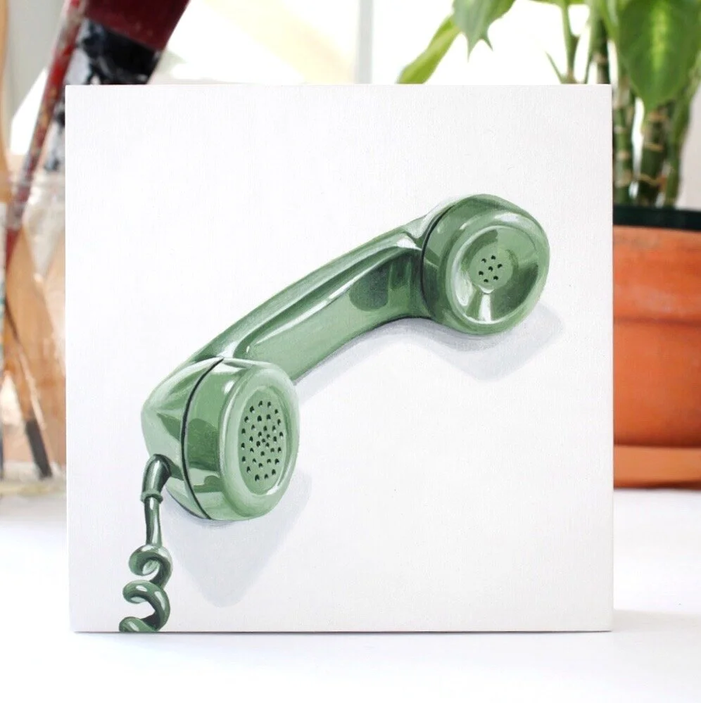 Green Phone Receiver