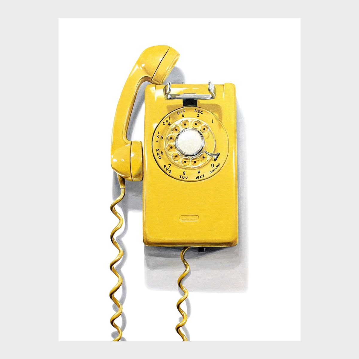 "Yellow Wall Phone" Print