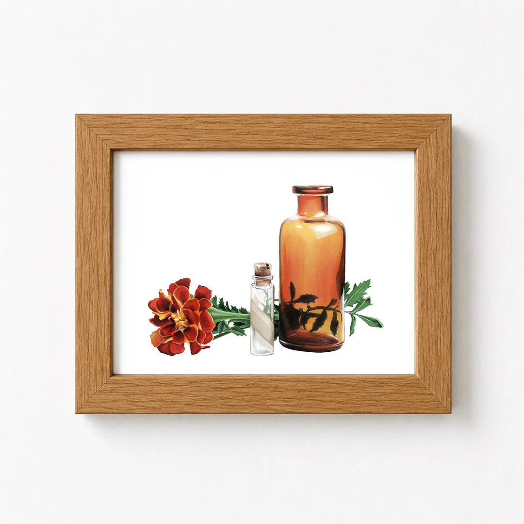 Amber Bottle Framed.jpg