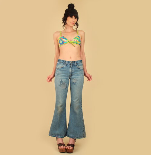 70's LEVI'S Bell Bottoms Vintage Jeans Patchwork Denim Big 70's LEVI'S Bell Bottoms Vintage Jeans Patchwork Denim Big