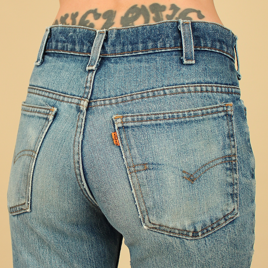 's LEVI'S Bell Bottoms Vintage Jeans Patchwork Hippie Big Bells